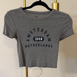 Amsterdam 1968 Gray Crop Top